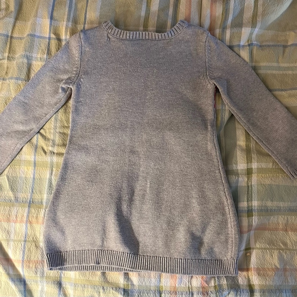 Gray Sweater with Colorful Pattern - Picture 5 of 5
